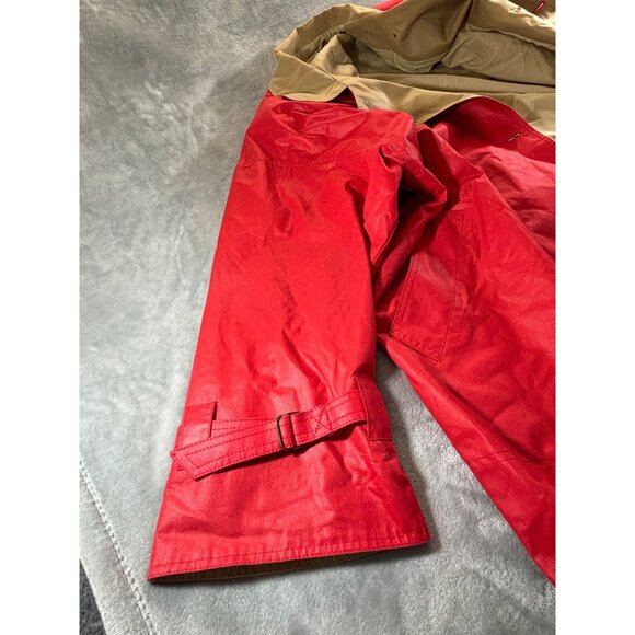 London Fog Coat Women's 16 regular red and beige classic Trench coat - Picture 6 of 12